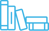 icon of books on a shelf