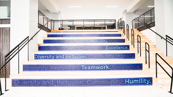 social-stairs Social Stairs at the KansasCOM campus